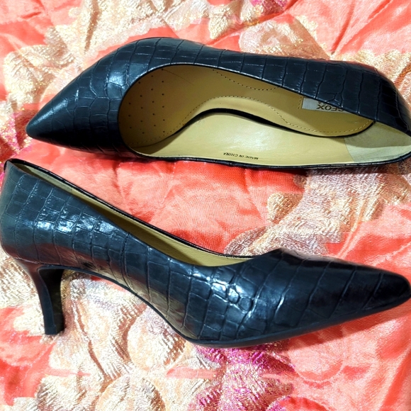 Geox Women's D Elina C Dress Black Pumps Size 36 - Picture 2 of 8